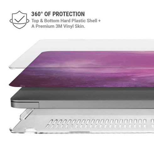 Purple Space Marble MacBook Pro 14in (2021-24) Case plus Skin